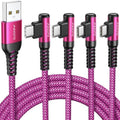 AINOPE USB C Cable [4-Pack, 3.1A] Type C Charger Fast Charging, Right Angle [10/6.6/3.3/3.3ft] USB A to USB C Cable Nylon Braided Compatible with Galaxy S22 S10 Plus S21 S20, Note 10, LG Google Pixel by AINOPE10yearsforphoneaccessories