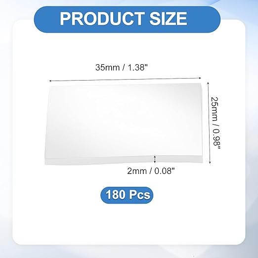 uxcell 180Pcs Double Sided Adhesive Pads, 1.38" x 0.98" Clear Removable Heavy - Image 2
