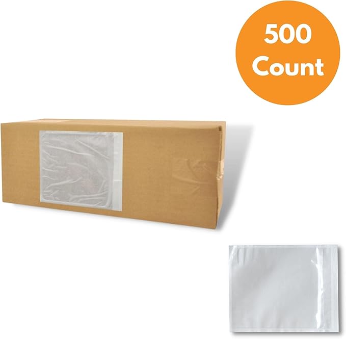 9.5"x 12" Clear Enclosed Packing Envelope Plain Face Usable Dim 9" x 11.5" - Image 4
