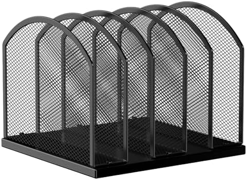 Gawerk 5-Section Vertical Desktop Organizer, 5-Section Mesh File Folder Stand Sorter for Office Home Classroom Organization by Gawerk