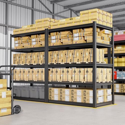 2 Pack Storage Shelves, 2500lbs Garage Shelving,Adjustable Heavy Duty Shelving Unit,5T Tall Garage Shelves，Metal Standing Shelf Units,Utility Rack For Kitchen Warehouse Industrial Basement 71*35*16 - Image 2