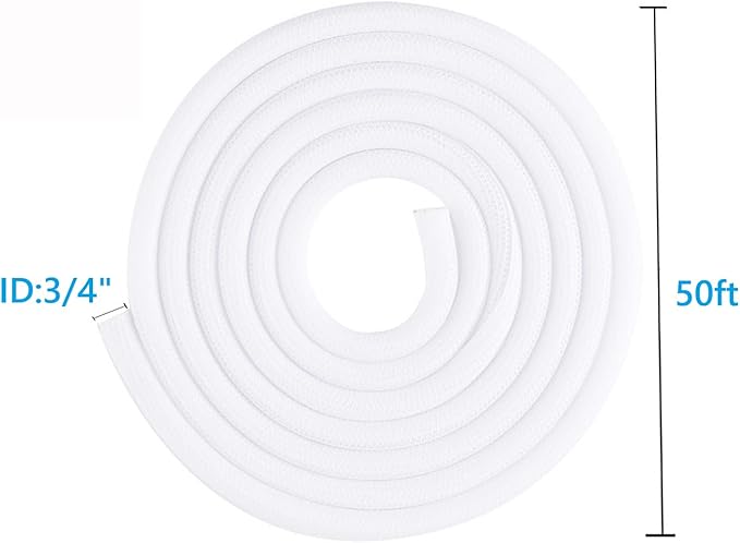 3/4"-50ft Extra-Long Braided Cable Sleeve Protector - Image 6
