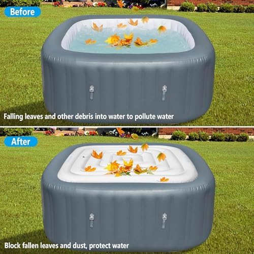 5.3 Ft Inflatable Hot Tub Cover, Energy Saving Bathtub Lid for Square Tub - Image 6