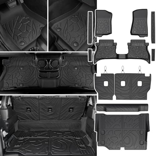 Floor Mats for Jeep Wrangler JL 4XE 2021-2025 (Not fit JK/Gas) by JOULARISE