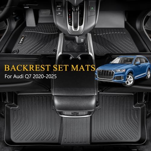 Floor Mats & Cargo Liner Backrest Mat for Audi Q7 / SQ7 2017-2025 2026 - Image 2