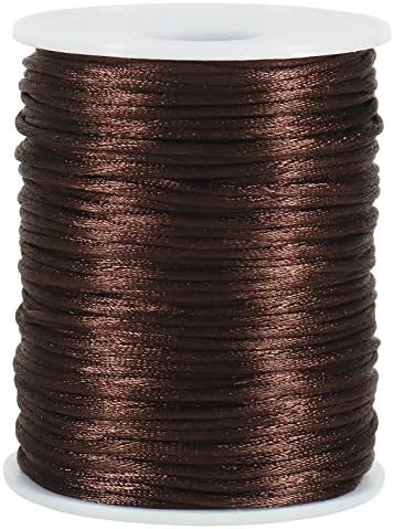Tenn Well 295ft 2mm Satin Cord Brown Nylon for Macrame Bracelets by TennWell