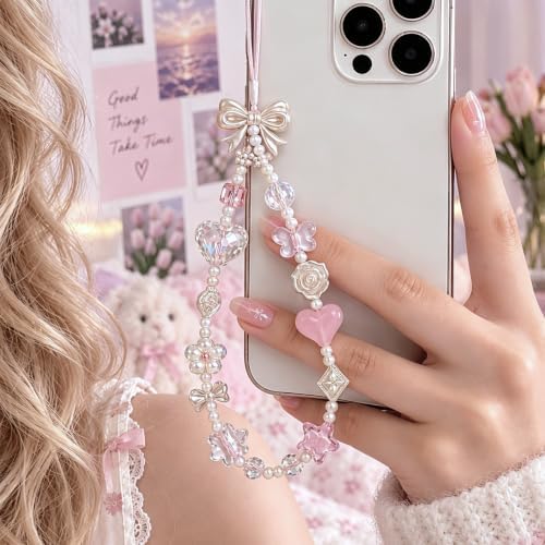 Beaded Camera Wrist Strap Cute Digital Camera Charm Lanyard, Phone Wristlet Charms, Phone Chain for Camera - Image 2
