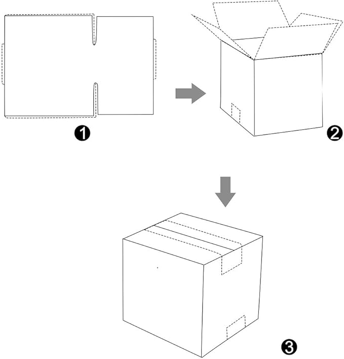 PETAFLOP 5x5x5 Shipping Boxes, Small White Corrugated Cardboard Box - Image 6