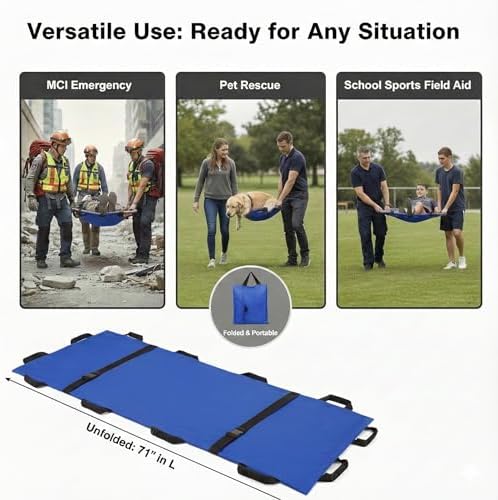 Heavy Duty Rescue Patient & Pet Stretcher Gurney, 400 lbs, 2 Pack - Image 5