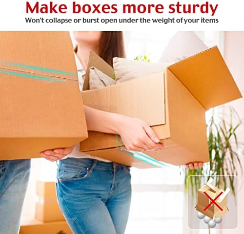 Packing Tape with Dispenser, 6 Packs Noiseless Clear Packaging Tape - Image 3