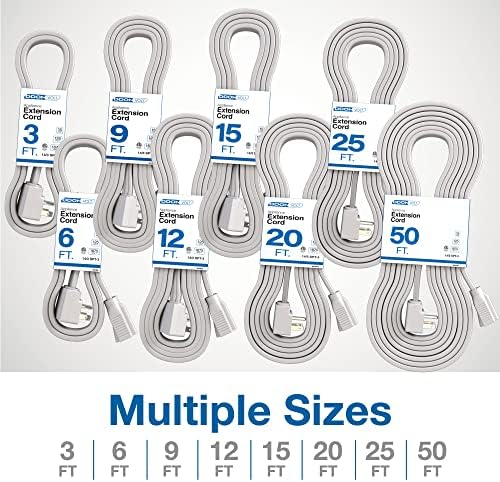Appliance Extension Cord - 9ft Heavy Duty Gray Extension Wire for Appliance - Image 6
