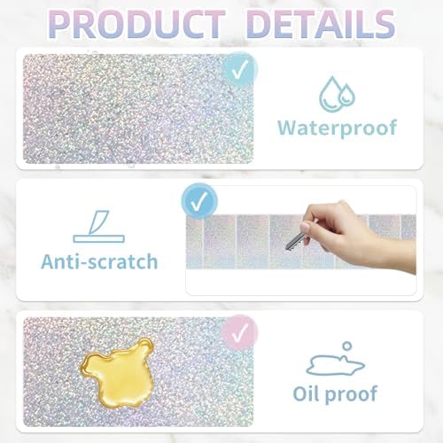 2''x1'' Holographic Direct Thermal Barcode Labels,Self-Adhesive Thermal Printer Stickers for Address Design DIY Logo Business（Dots） - Image 3