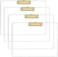 JIARI 4 Pack Clear Acrylic Office Clipboard A4 Letter Size 9.06" x 12.6" by JIARI
