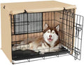 Seiyierr Dog Crate Cover - Kennel Cover Fit for 24 Inch Dog Crate, Double Door Polyester Crate Cover for Wire Dog Crate Indoor Outdoor Protection, Light Tan by Seiyier
