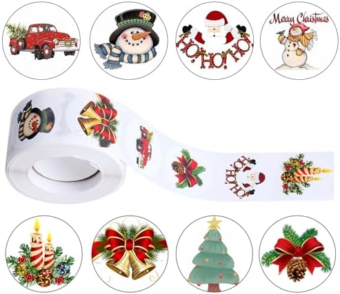 Christmas Stickers Merry Christmas Stickers for Cards Crafts Gifts, 500 Pcs by Unknown