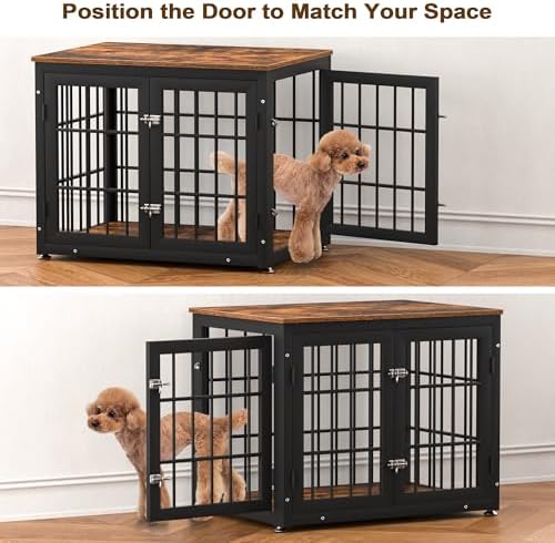rehomerance 32" Heavy Duty Dog Crate Furniture for Small and Medium Dogs - Image 3