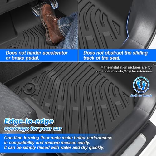 F250 Floor Mats - Car Mats for 2017-2026 Ford F250/F350/F450 Supercrew Cab, All Weather Floor Mat for F350 Accessories, Heavy Duty Rubber Mats, Car Accessories - Image 4