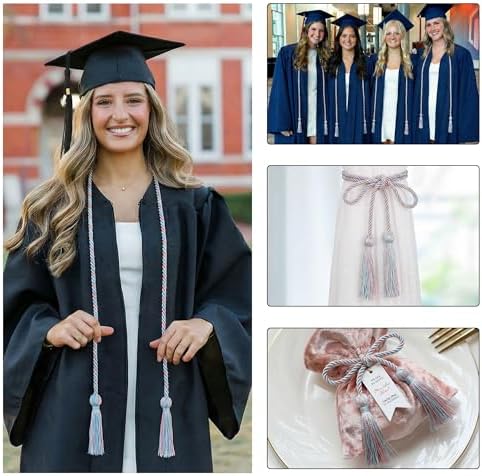 GraduationMall Graduation Honor Cord 68" SkyBluePink - Image 5
