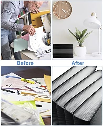 Cesil Black 7-Pocket Expanding File Folder, 33x24x3.5cm, A4, Letter, Polypropylene, Paper, 1x - Image 7