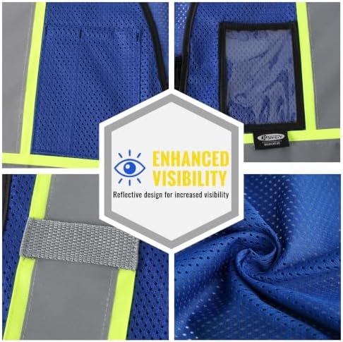 JKSafety Safety Vest for men women Hi Vis Vest with Pockets and Zipper High Visibility Construction Vests BX310 - Image 4