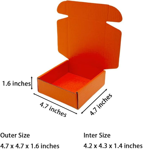 15 Pcs 4.7 x 4.7 x 1.6 Inches Mini Size Corrugated Cardboard Gift Boxes - Image 2