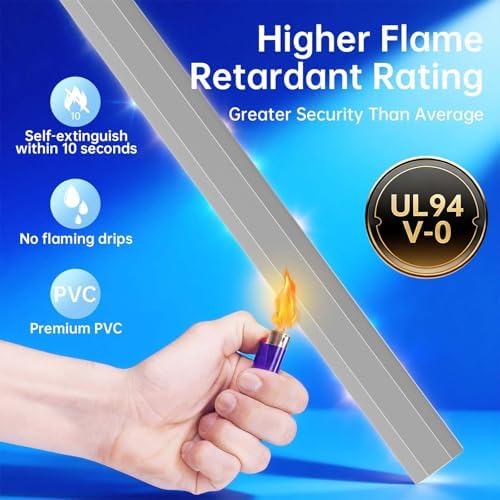 Delamu Grey Cord Hider, 85in Cord Covers for 3-4 Wires on Wall, Large Cable Hider, Premium Wire Covers for Cords on Wall, Easy Set-up Cable Cover Raceway, TV Wire Hiders Wall, W1.18 H0.67in, Grey - Image 3