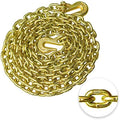 YATOINTO G80 Transport Binder Chain 5/16 Inch x 16 Foot Safety/Binder Chain with Clevis Grab Hooks 4,900 lbs Safe Working Load Logging Chain for Transporting Towing Tie Down Binding Equipment by YATOINTO