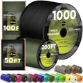 Paracord Rope 550 lb 4mm – Parachute Cord – Utility Camping Rope by TECEUM