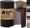 GORILLA GRIP powerGRIP Drawer Shelf and Cabinet Liner, 12"x30', Chocolate by GorillaGrip
