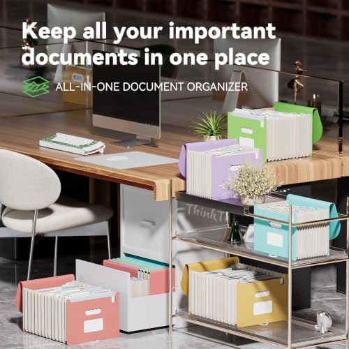 ThinkTex 12-Pocket Accordion File Organizer, Letter & A4 Size, 16 Colors - Image 6