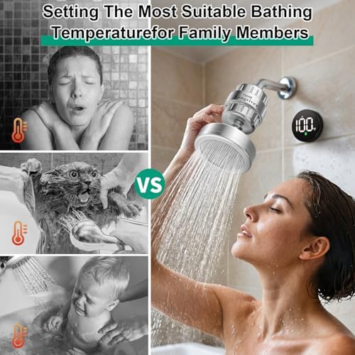 Longriver Tem8 Luxury Filtered Shower Head with Temperature Display - Image 4
