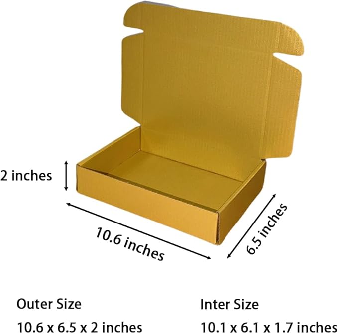 50 Pcs 10.6 x 6.5 x 2 inches Shipping Boxes - Image 2