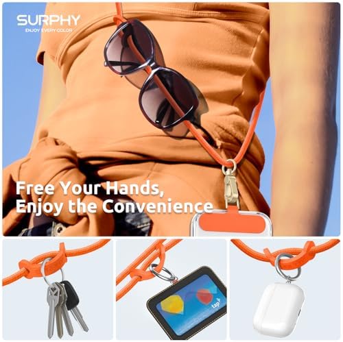 SURPHY Phone Lanyard Crossbody, Phone Strap Crossbody with 2 Tether Tabs - Image 2