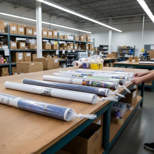 20PCS 4.7" x 60" Extra Long Clear Plastic Sleeves for Posters and Banners - Image 5