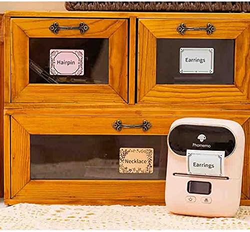 Phomemo M110/M100/M220/M250/M108 Sticker Labels- 1.57"x1.18"(40x30mm) Black on Pink, Khaki and Blue Label for Small Business, Home, Office, 230 Labels/Roll - Image 6
