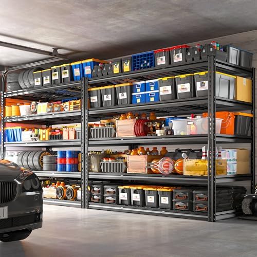 REIBII 5 Tier Heavy Duty Garage Shelving for Basement Warehouse Pantry - Image 2