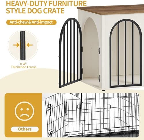 Hzuaneri 26.8'' Dog Crate Furniture,Dog Kennel Indoor for Small Dogs - Image 6