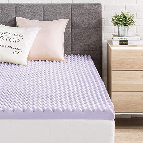 Best Price Mattress 3 Inch Egg Crate Memory Foam Mattress Topper with Soothing Lavender Infusion, CertiPUR-US Certified, Dorm Essentials, Queen - Image 2
