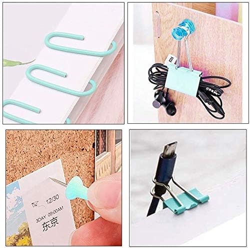 Paper Clips and Binder Clips Set, Metal Assorted Sized Binders - Image 6