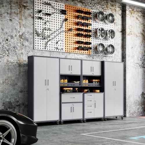 6-Piece Garage Storage Cabinets System Heavy Duty Workshop Set - Image 3