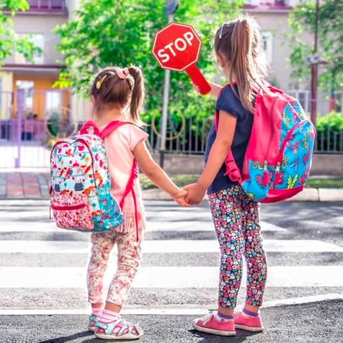 12 Pcs Stop and Go Signs Double Sided Handheld Sign Red Green Light Sign Waterproof Crossing Guard Road Signs for Kids Teaching Traffic Safety, 9.84 x 5.91 Inch(Octagon) - Image 5