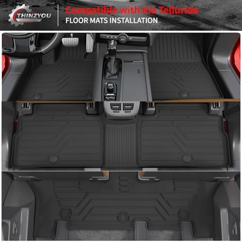 Floor Mats for 2020-2025 Kia Telluride 7&8 Seats (NOT for 2027) - Image 2