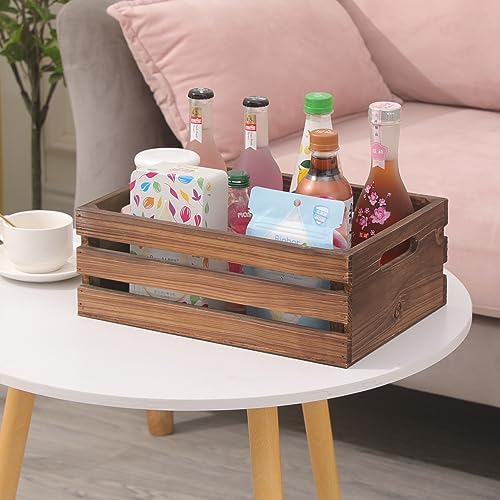 Wood Crates For Storage,Decorative Vintage Brown Wooden Crates For Display - Image 3