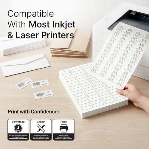 1.75" X 0.5" Matte White Return Address Labels (250 Sheets, 20000 Stickers) - Image 3