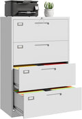File Cabinet 4 Drawer, Lateral Filing Cabinet by ZAOUS