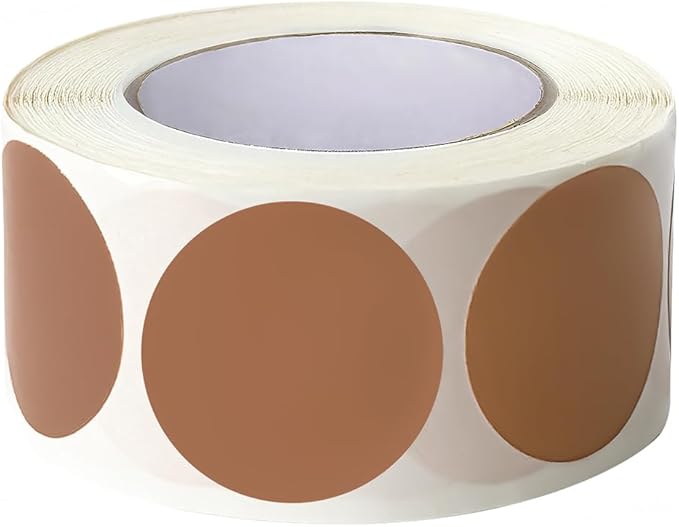 SHYGO® 1“ Brown Circle Dot Stickers Color Coding Labels by LOVELIFETOGETHER