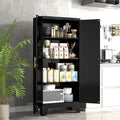 GAIOUS 61.02" Kitchen Pantry Cabinet, Black Metal Pantry Storage Cabinet by GAIOUS
