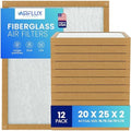 Fiberglass Air Filter -20x25x2Air Filter 12 Pack - Non Pleated 20"x25"x2", AC Filters for Home, Fiberglass, HVAC filters, Heater, Furnace Catcher for Dust - 1 YEAR SUPPLY by Unknown