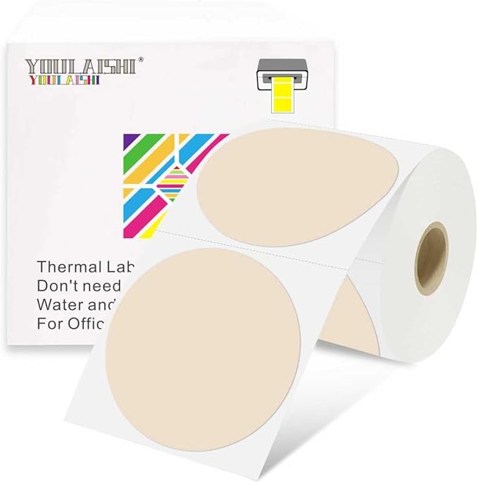 3 x 3Inch Round Color Coding Labels Circle Thermal Labels Printable Waterproof by YOULAISHI