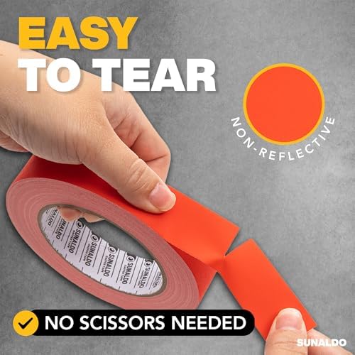 Gaffers Tape (1" x30 Yards) Heavy Duty, Easy Rip, No Residue | Red - Image 5